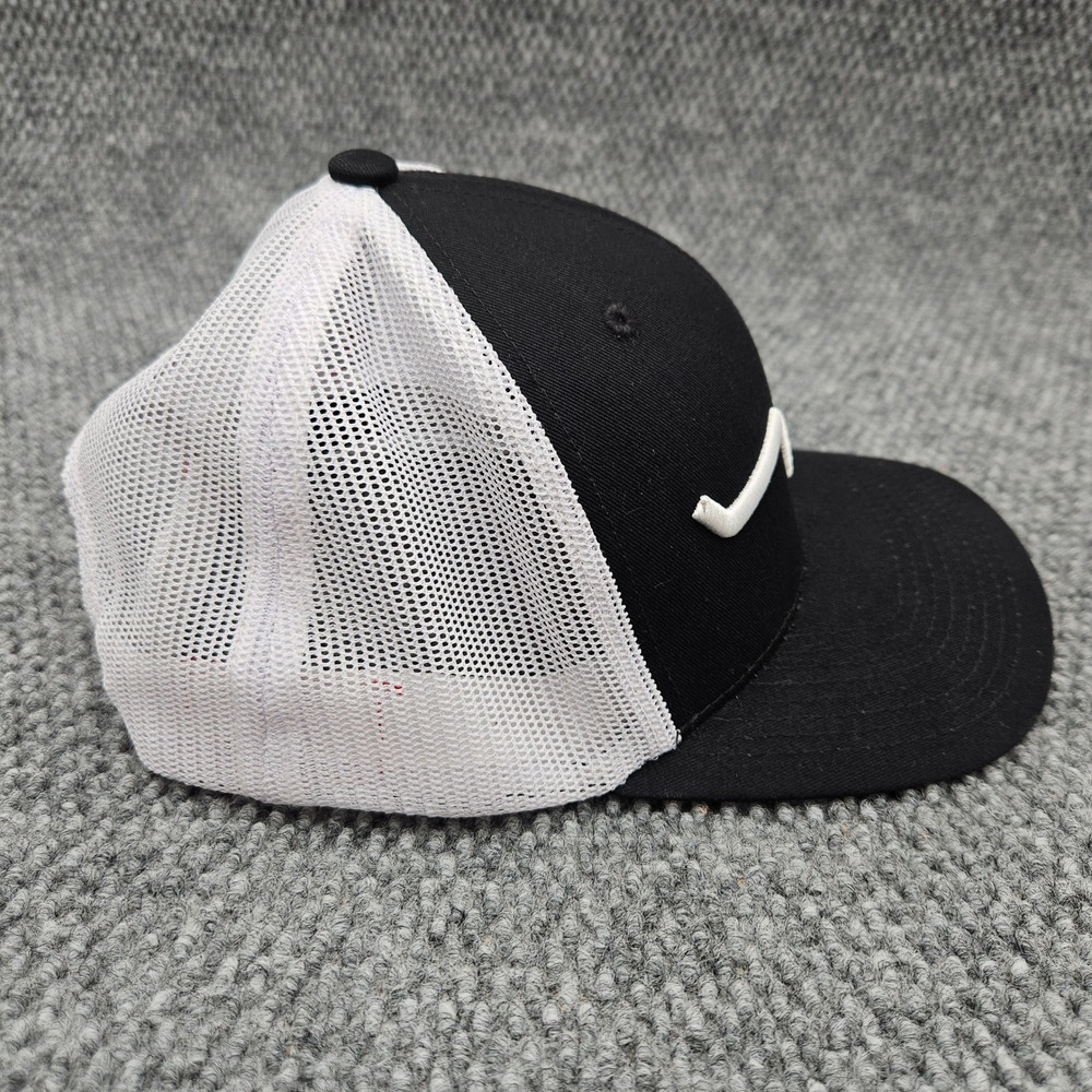 Kimes Ranch Black White Mesh Trucker Snapback Hat Longhorn Logo Western Ball Cap - Picture 4 of 8